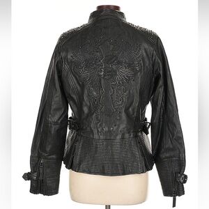 Harley Davidson Valerie Wow Leather Jacket with Swarovski Crystals